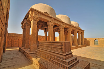 Makli Necropolis  -  one of the largest funerary sites in the world, near the city of Thatta, in Pakistan. © robnaw