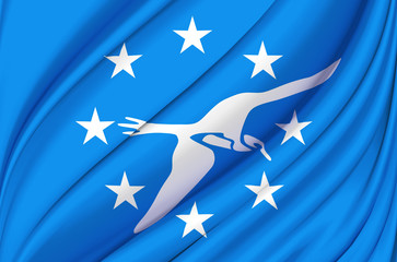 Corpus Christi Texas waving flag illustration.