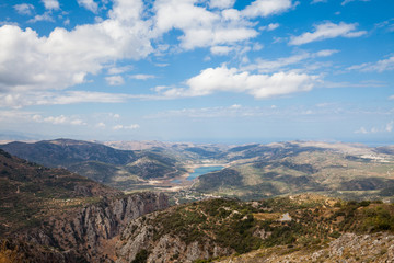 Scenic view of mountains in Crete