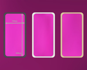 Mesh, magenta colored phone backgrounds kit.