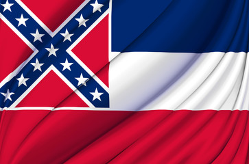 Mississippi waving flag illustration.