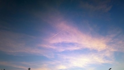 sky with clouds and sun