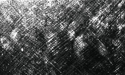Vector fabric texture. Distressed texture of weaving fabric. Grunge background. Abstract halftone vector illustration. Overlay to create interesting effect and depth. Black isolated on white. EPS10.
