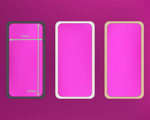 Mesh, magenta colored phone backgrounds kit.