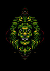 Vector Color Lion Illustration