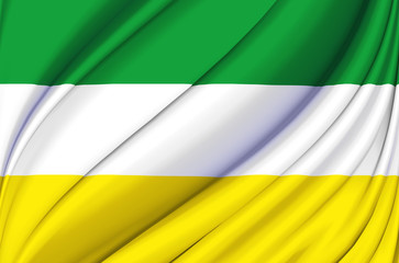 Sucumbios waving flag illustration.