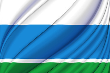 Sverdlovsk waving flag illustration.