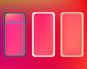 Mesh, multicolor phone backgrounds kit.