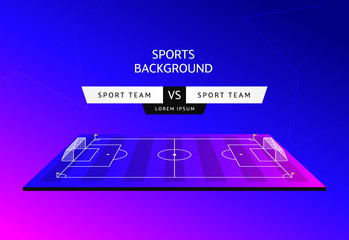 Soccer match schedule Vector illustration sports background