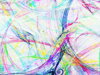 rainbow abstract fractal background 3d rendering illustration