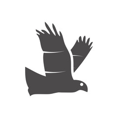 Eagle icon in flat style.Vector illustration.