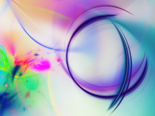 rainbow abstract fractal background 3d rendering illustration