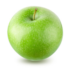 Green apple isolated on white background with clipping path