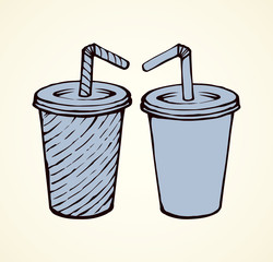 Cocktail. Vector drawing