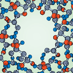 Chemical structure. Vector drawing