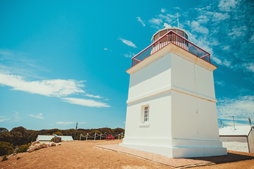 Cape Borda square lighthouse with cannon, Kangaroo Island