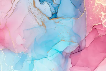 Gardinen Farbenfroh  Abstract colorful background, wallpaper. Mixing acrylic paints. Modern art. Paint marble texture. Alcohol ink colors  translucent  © CHREMOS