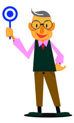 ベテラン教師　マル　全身