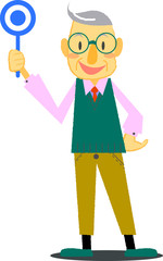 ベテラン教師　マル　全身