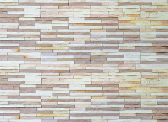 Brick tile wall pattern background in mix color earth tone