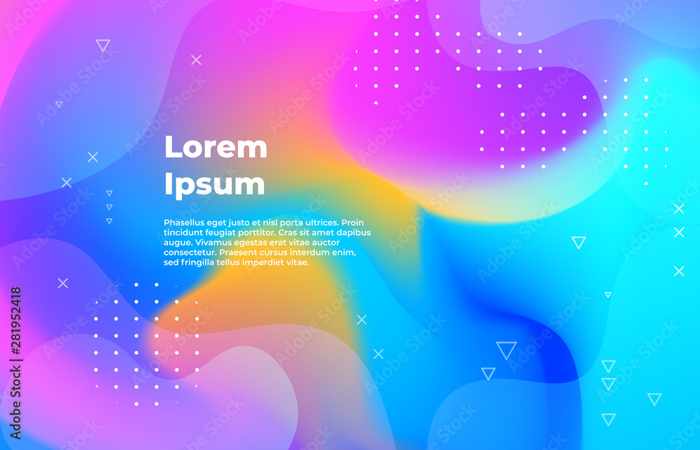 Aufkleber abstract background. gradient geometric shapes with futuristic minimal design, dynamic banner layout