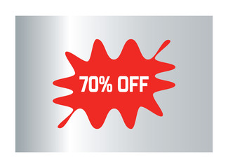 Sale discount icons. Special offer price signs. 70 percent off reduction symbols. Speech bubbles or chat symbols. Colored elements. Vector