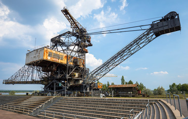 Gigantic excavators in disused coal mine Ferropolis, Germany