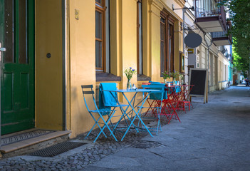 Street cafe in Berlin, Germany