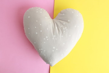 pillow with heart shape