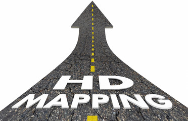HD Mapping High Definition Geographic Software Road 3d Illustration