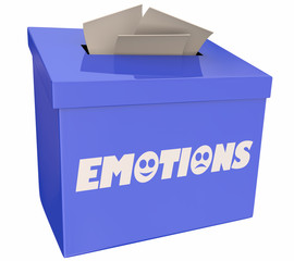 Emotions Suggestion Box Share Feedback Feelings 3d Illustration