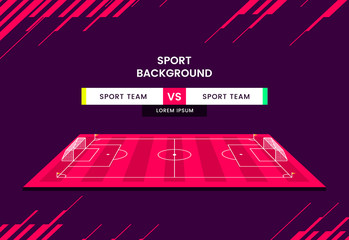 Soccer match schedule Vector illustration sports background - obrazy, fototapety, plakaty