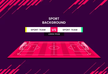 Foto op Plexiglas Soccer match schedule Vector illustration sports background © vectoraty