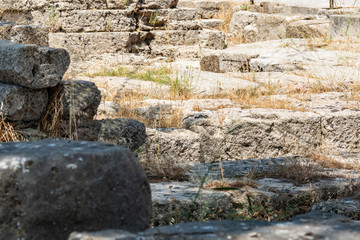 Ruins of ancient temples on Filerimos hill