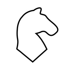 Obraz premium Horse head line icon, logo isolated on white background