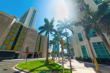 Crossroad in beautiful downtown Miami