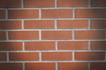 Mauer aus Backsteinen mit Schatten