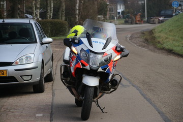 Police motor at an incident in Moordrecht in the Netherlands