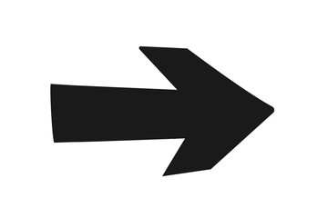  hand draw right side arrow vector icon,flat style isolated on white background. Arrow symbol for your web site design, logo, app, UI. Vector illustration, EPS10