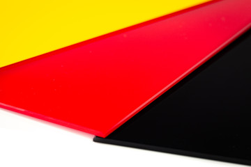 A German flag composed of pieces of colored glass