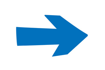Modern hand draw right side arrow vector icon blue version,flat style isolated on white background. Arrow symbol for your web site design, logo, app, UI. Vector illustration, EPS10