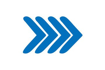 Obraz premium Modern hand draw right side arrow vector icon blue version,flat style isolated on white background. Arrow symbol for your web site design, logo, app, UI. Vector illustration, EPS10