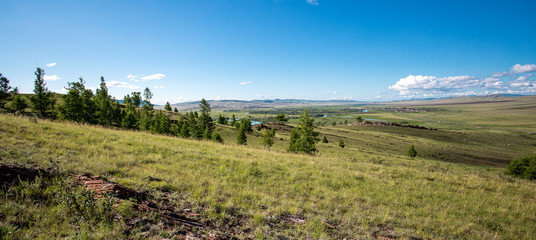 Naklejka premium Siberian landscape. nature of Khakassia