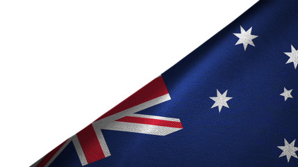Australia flag right side with blank copy space