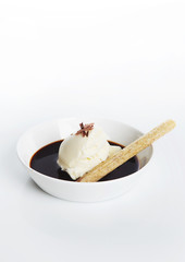 Ice cream on white background