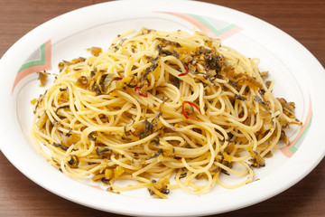 高菜のスパゲッティ