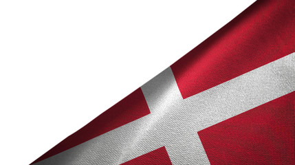Denmark flag right side with blank copy space