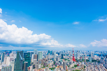 Fototapeta na wymiar 東京の都市風景　Tokyo city skyline , Japan.