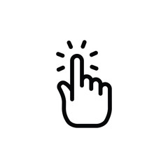 Hand clicking vector icon. Finger pointer.