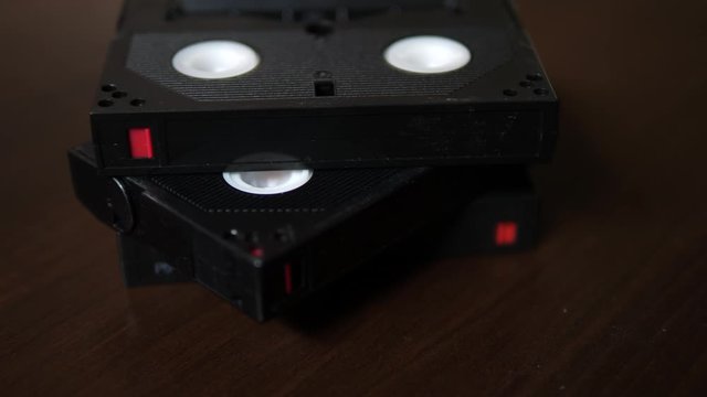 Digital8 Hi8 video cassette 8mm tapes. Close up